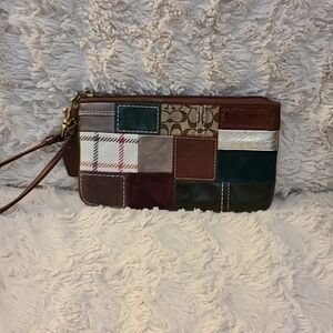 Coach wristlet patchwork fall colors!